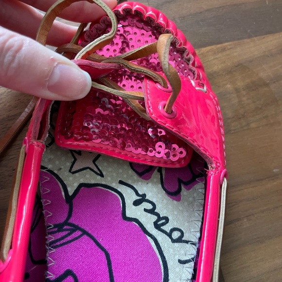 COACH Poppy cherry neon pink sequins loafers - Picture 11 of 12